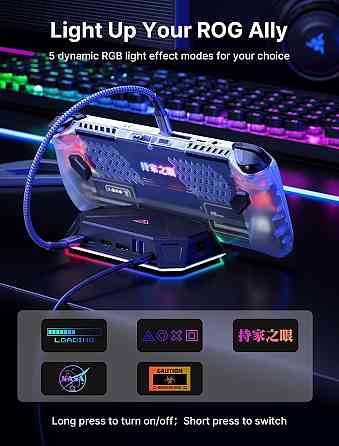 Прозрачная задняя панель JSAUX RGB для ASUS ROG Ally (2023), Clear Edition PC0110, аксессуары для корпуса сменный чехол Киев