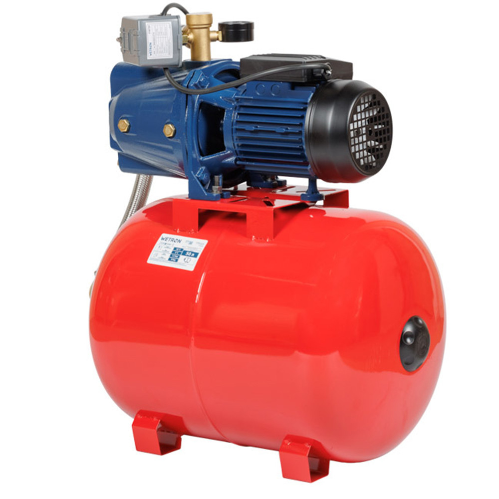 Станція 1.1 кВт Hmax 52м Qmax 70 л/хв (самовсмоктувальний насос) 50 л Україна Wetron Рівне - фото 8