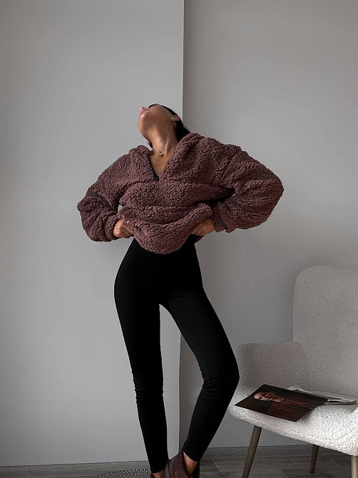 Стильний жіночий теплий костюм двійка Тедди, рубчик щільний із начосом моко, 46/48 Одеса - фото 4