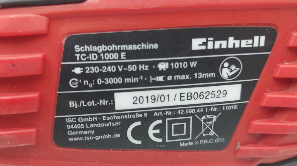 Ударний дриль Einhell TC-ID 1000 E (Б клас) Луцьк - фото 4