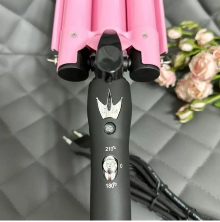 Щипці GEMEI GM-1956-25 Triple, 3 варіанти укладання, керамічне покриття, потужність 45-65W, обертовий шнур Одеса