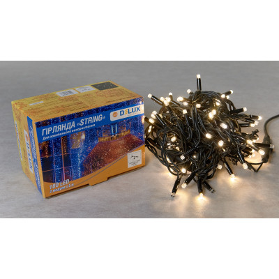 Гирлянда Delux наружная STRING 100 LED 10m (2*5m) белый/черный IP44 EN (90020905) Винница - изображение 1