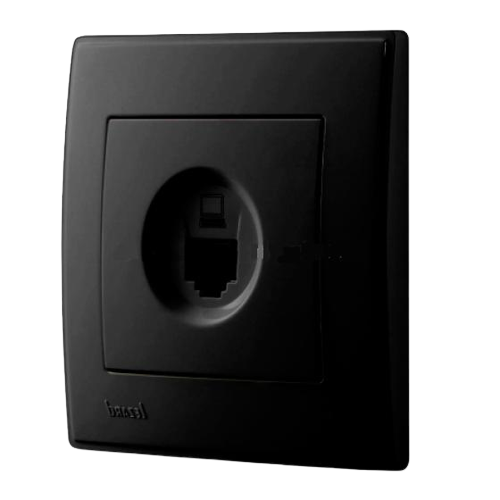 LESYA антрацит Розетка внутрішня комп'ютерна Лезард Житомир - фото 1