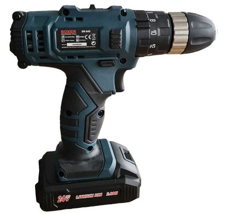 SR-040 Набор Аккумуляторных Шуруповертов 24V с 2 АКБ, Быстрой Зарядкой и 94 Аксессуарами в Кофре (18+1 режим) Одесса - изображение 2