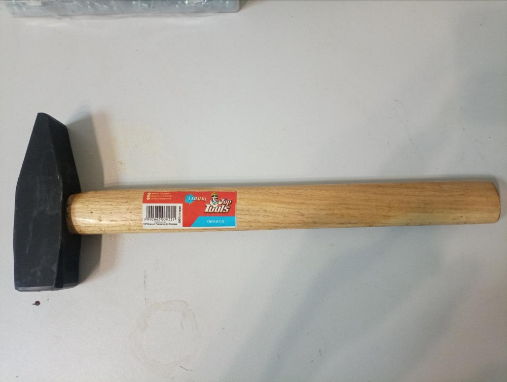 Молоток слюсара "TopTools" 1,0 кг з дерев'яною ручкою Київ - фото 1