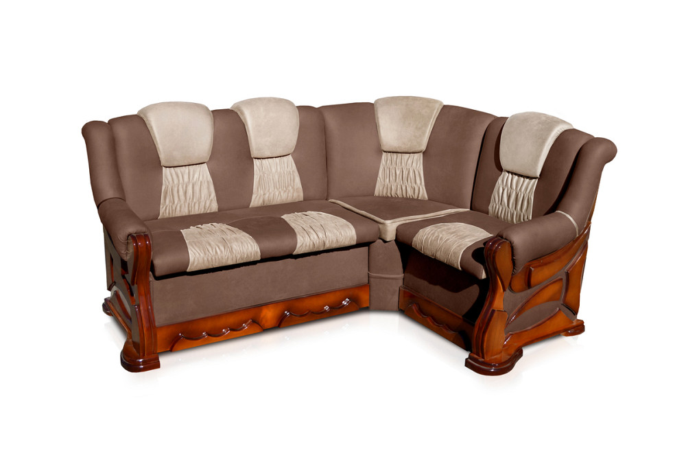 М"який куток Каприз 175*130 (Brown+Beige) горіх Дніпро - фото 1