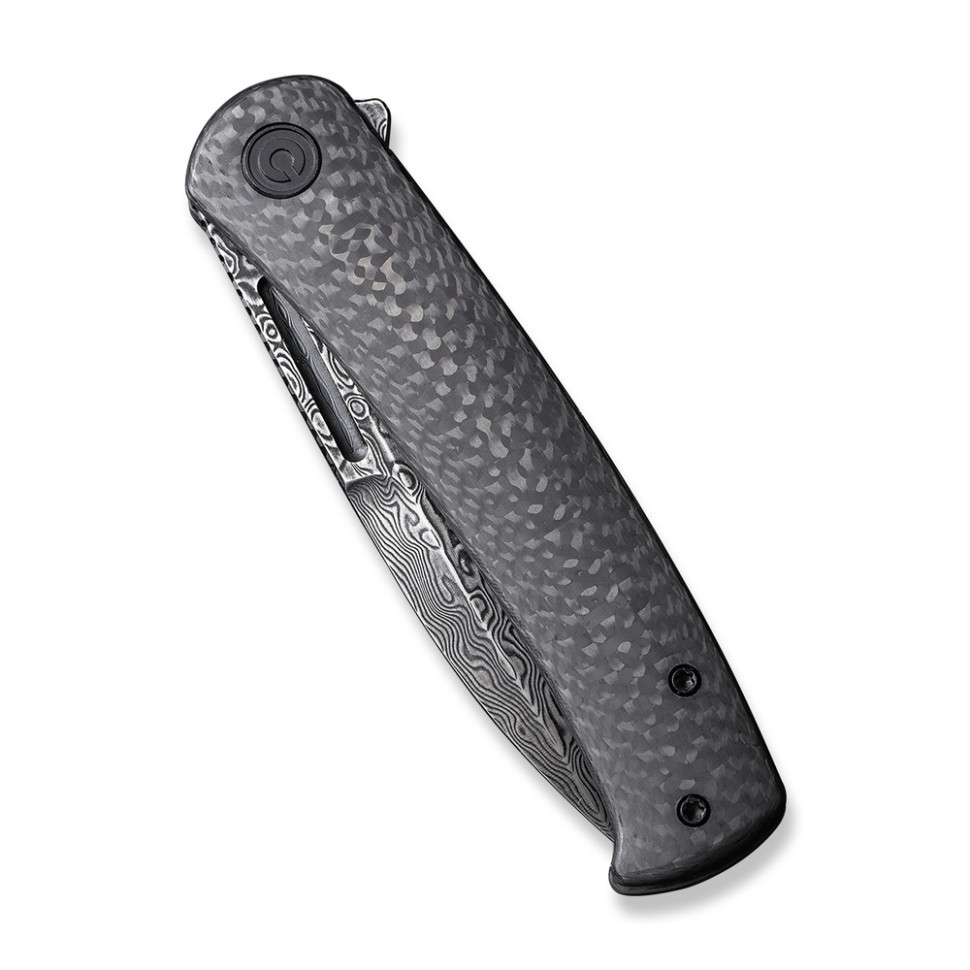 Ніж складаний туристичний Civivi Caetus Flipper, (8.8 см) Damascus / Carbon Fiber Київ - фото 4