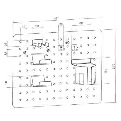 Органайзер для стола OfficePro Настенная доска-органайзер White (WO600W) Винница