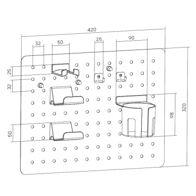 Органайзер для стола OfficePro Настенная доска-органайзер White (WO600W) Винница - изображение 2