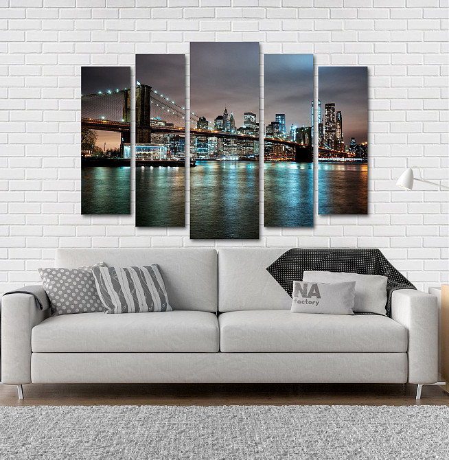 Модульна картина Нічне місто Art-51_5 Київ - фото 2