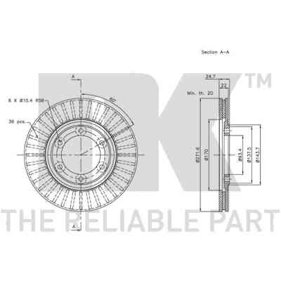 Гальмівний диск NK 203226 Вінниця