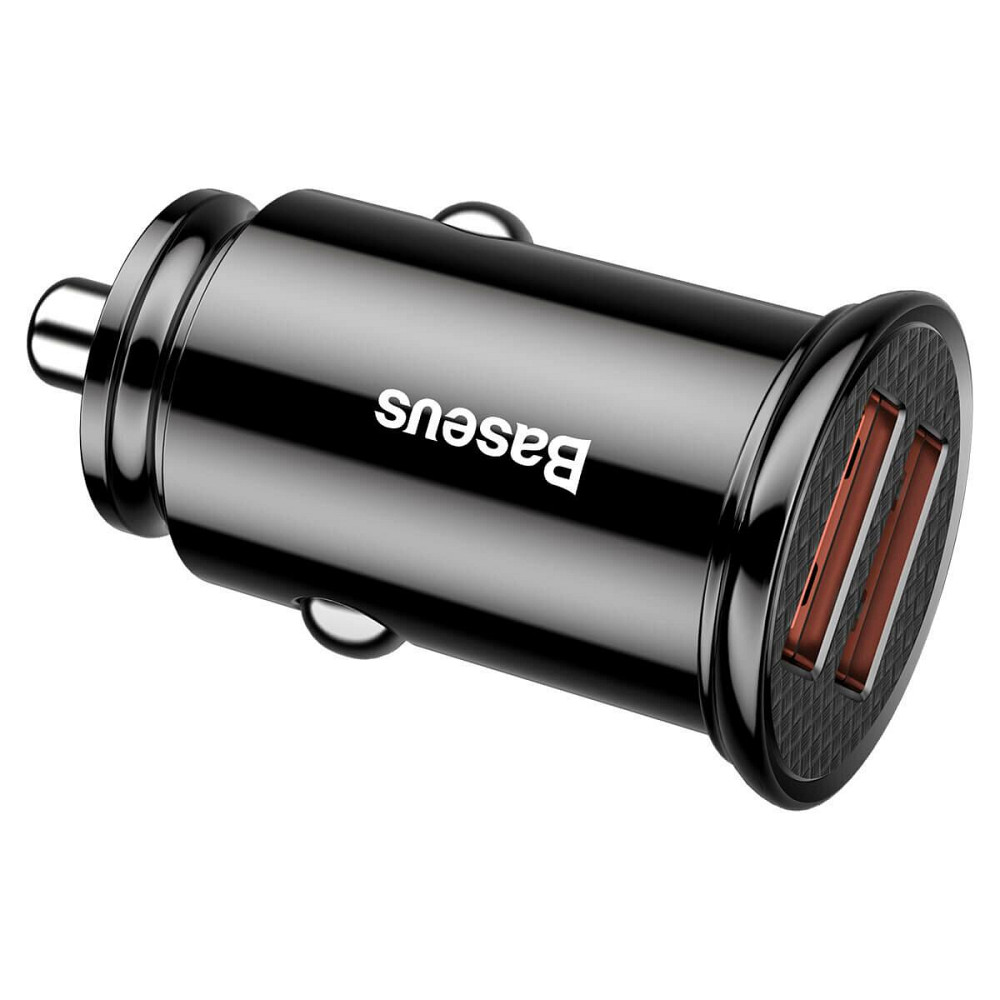 Автомобільний зарядний пристрій Baseus Circular Plastic А+А 30W Black Ковель - фото 4
