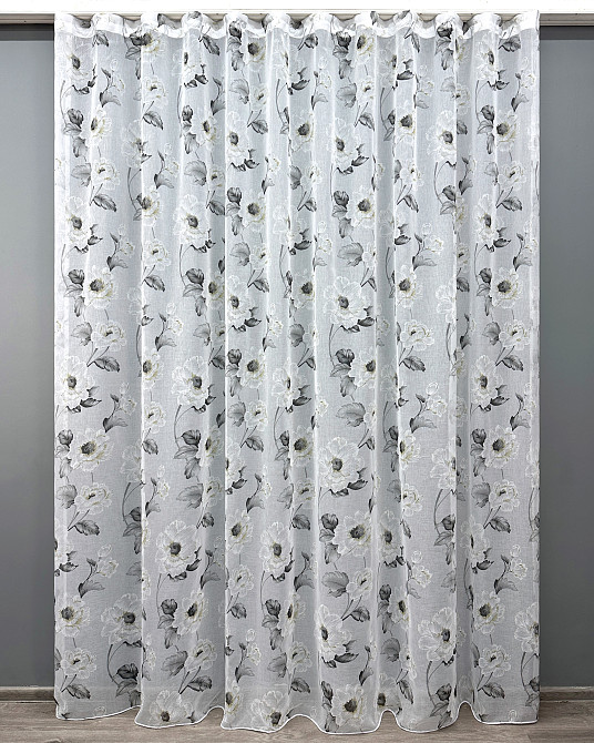 Тюль батист, колекція "Flora" колір білий з квітковим принтом 1146т Київ - фото 16