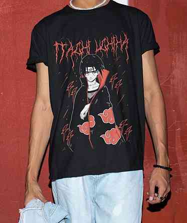 Футболка аниме Наруто оверсайз (S/M/L) Черний AnimeJ0986 Днепр