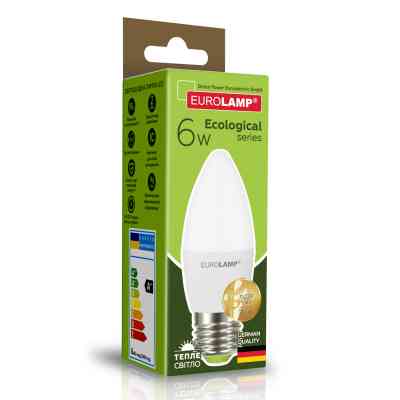 Лампочка Eurolamp LED CL 6W E27 3000K 220V (LED-CL-06273(P)) Вінниця