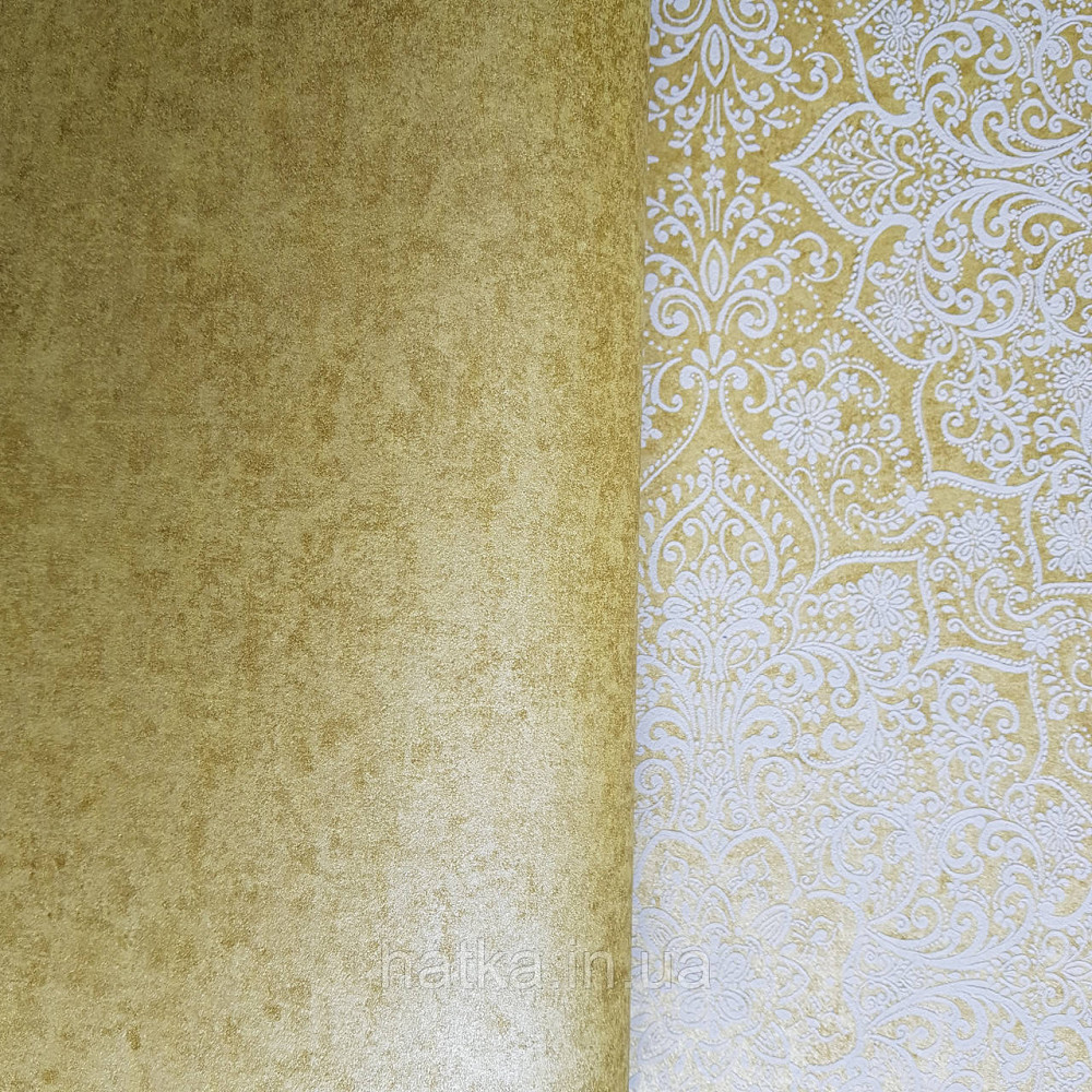 Шпалери флізелінові еко Rasch Kerala 0.53х10 м під венеціанську штукатурку жовті з перламутром Київ - фото 1
