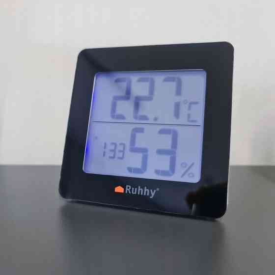 Електронна метеостанція з термометром, годинником, будильником 5в1 Ruhhy (19161) Нововолинськ