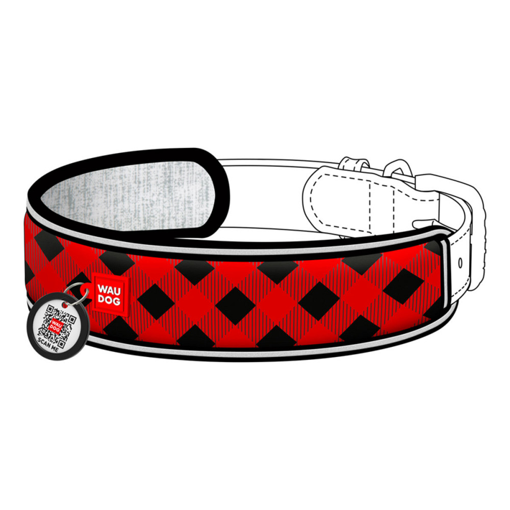 Эргономичная накладка на ошейник WAUDOG Nylon с QR-паспортом, рисунок 