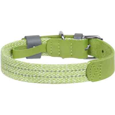 Ошейник для животных WAUDOG Classic из кожи и восстановленного хлопка M 20 мм х 30-39 см салатовый (58925) Винница