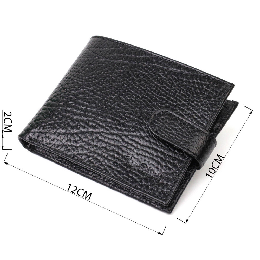 Стильний чоловічий гаманець горизонтального формату з натуральної шкіри Tony Bellucci 22015 Чорний Київ - фото 9