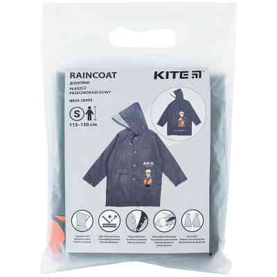 Дощовик дитячий Kite Naruto S 115 - 130 см Сірий (NR24-2600S) Вінниця