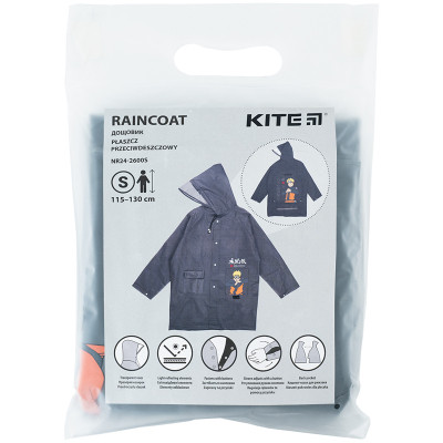 Дощовик дитячий Kite Naruto S 115 - 130 см Сірий (NR24-2600S) Вінниця - фото 4