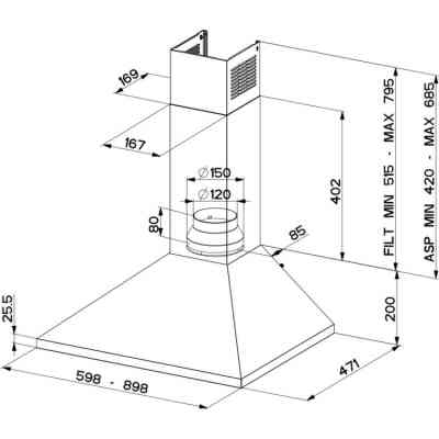 Витяжка кухонна Faber Value Pb X A90 (320.0557.540) Вінниця