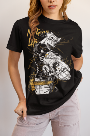 Футболка для мальчика аниме Аниме Гунс Но Гунс оверсайз (рост от 165 до 180 ) Черний AnimeJ0620m Днепр