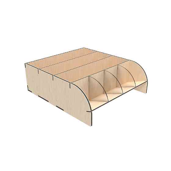 Ящик для денег EKOSTAR 243х220х80 3 ячейки ПЕТ 1.5мм Киев