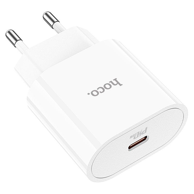 Сетевое зарядное устройство HOCO C94A Metro single port PD20W charger White Одесса - изображение 5