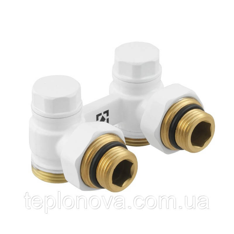 Узел нижнего подключения радиатора (50мм) с термоголовкой угловой Raftec DAHU11-W 1/2