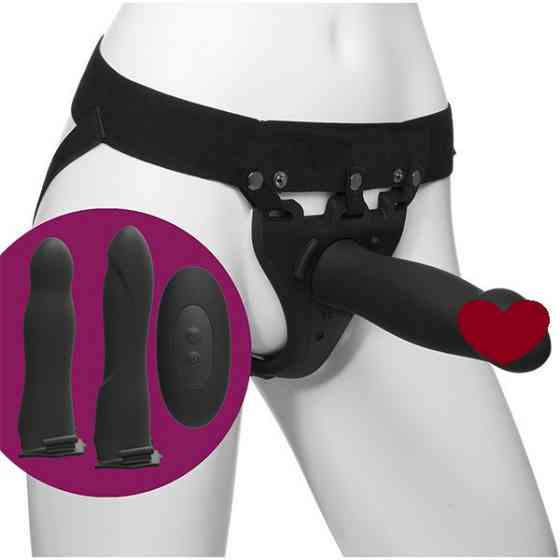 Набір для страпона з вібрацією Doc Johnson Body Extensions - BE Naughty - Black Sex Aura Київ