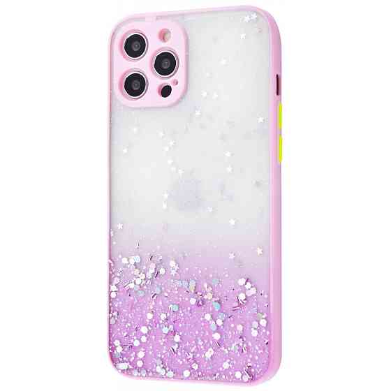 Чохол для Apple Iphone 12 Pro Max рожевий з блискітками GA-79 Львів