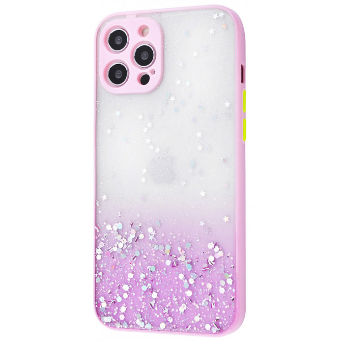 Чехол для Apple Iphone 12 Pro Max розовый с блестками GA-79 Львов - изображение 1