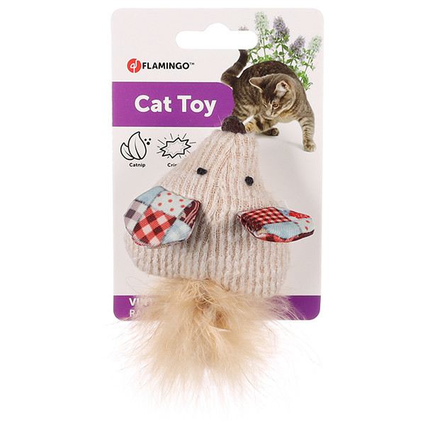 Flamingo Vinta Mouse ФЛАМИНГО ВИНТА МЫШЬ шуршащая игрушка с кошачьей мятой для котов Киев - изображение 1