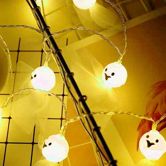 Гирлянда на Хэллоуин Привидение 150 см 10 led теплый белый Киев