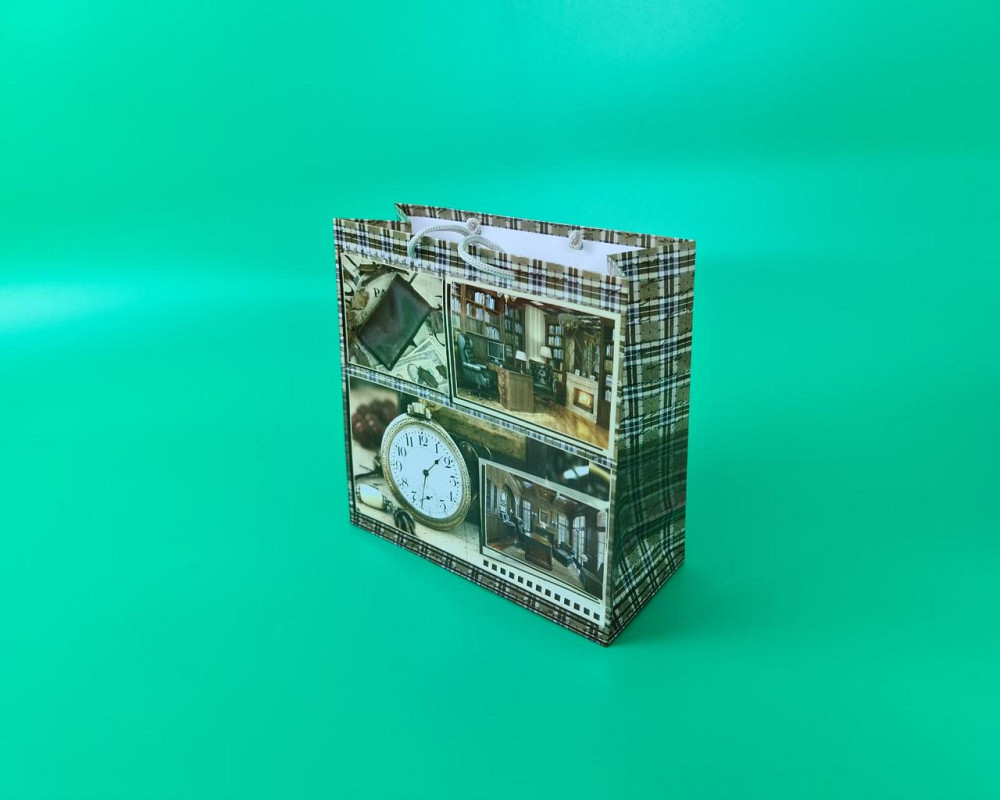 Пакет паперовий подарунковий квадратний 23*24*10 (артKV-100) (12 шт.) Харків - фото 1