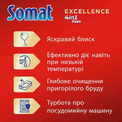 Таблетки для посудомийних машин Somat Excellence 30 шт. (9000101808292) Вінниця