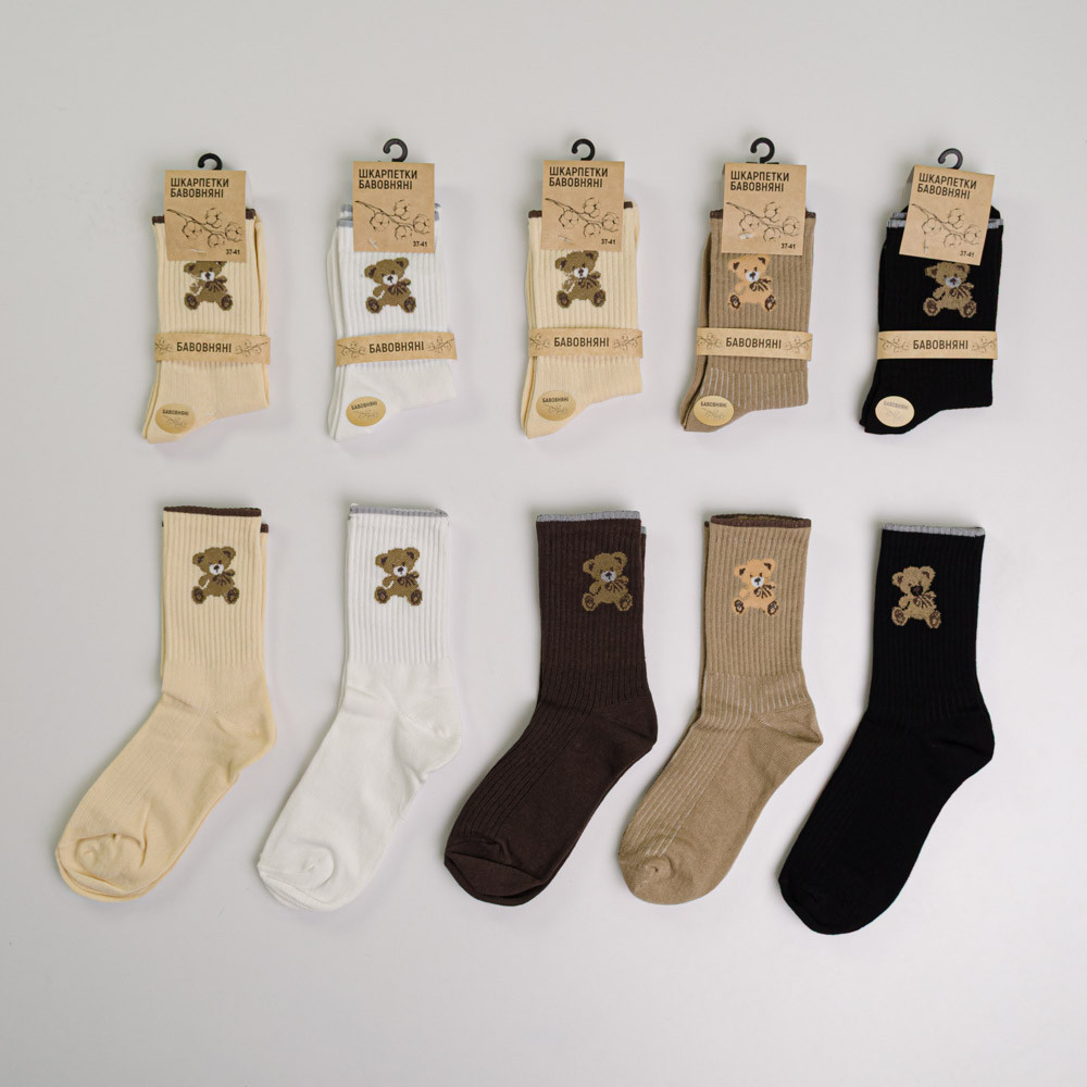 Набор носков хлопковых женских 10 пар Youstar 104 Средние 37-41 Разные цвета Сумы - изображение 1