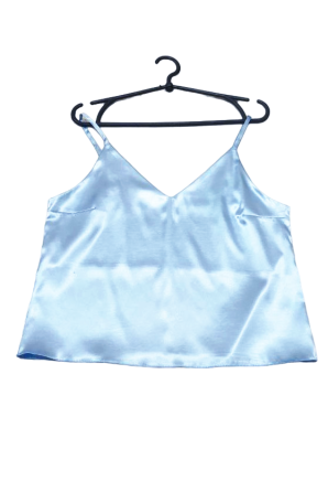 Базовая майка женская атлас Голубой M Харьков