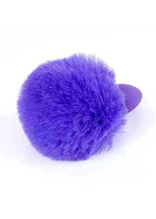 Анальная пробка - Bunny Tail Silicone Purple Plug Purple Sex Aura Киев