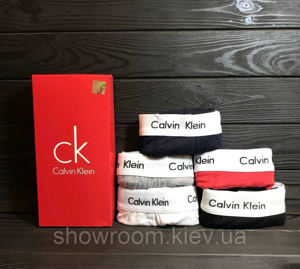 Чоловічі брендові труси боксери Ck, набір 5 шт у подарунковій коробці (A34M) M Київ - фото 1