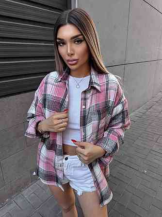 Женская рубашка в клетку (с накатом) Одесса