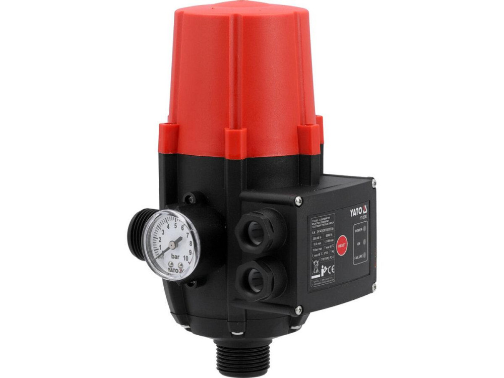 Реле тиску рідин YATO від ел. мережі 230В. макс. струм- 10А, макс./ стартовий тиск- 10/1,5 Bar, [12] Одесса - изображение 1