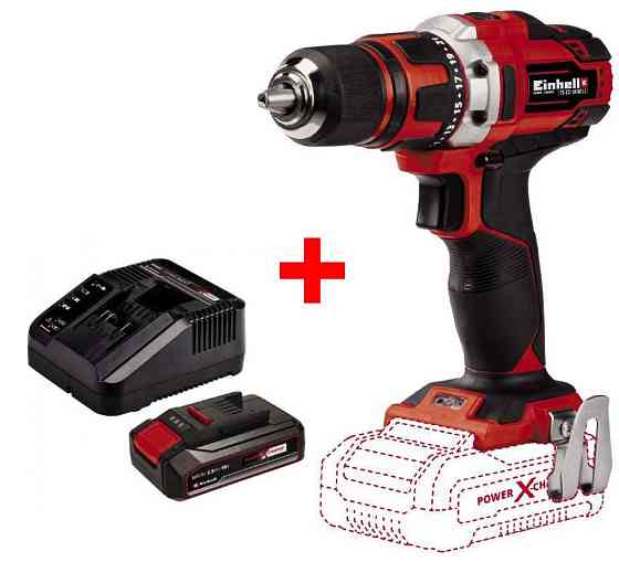 Набор шуруповерт Einhell TE-CD 18/40 Li-Sol : 18V ( 2,5 ампера аккум и зарядка) 4513925, 4512097 Киев