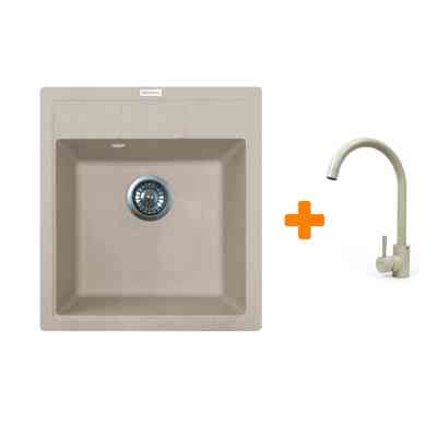 Мойка кухонная Adamant Brick Avena + змішувач (4824296209206) Вінниця
