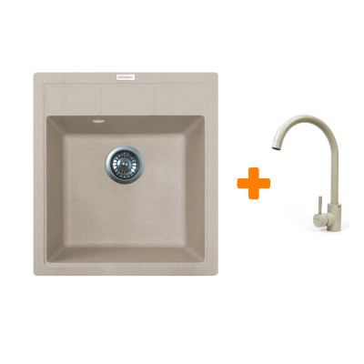 Мойка кухонная Adamant Brick Avena + змішувач (4824296209206) Вінниця - фото 1