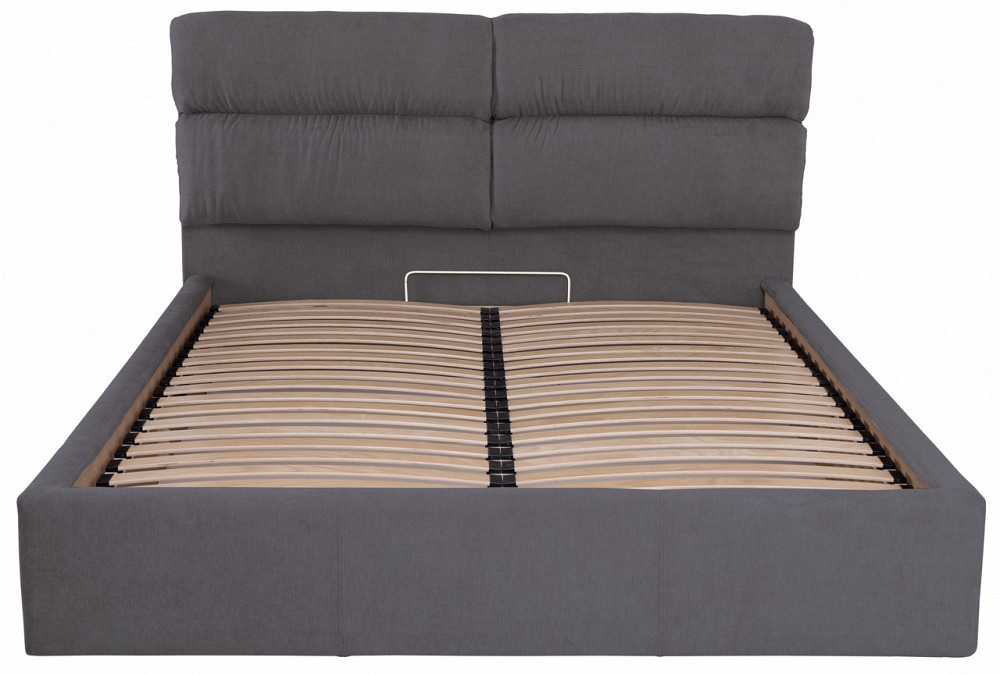 Кровать Двуспальная Oxford VIP 160 х 200 см Мисти Dark Grey С дополнительной металлической цельносварной рамой Темно-серый Днепр - изображение 11
