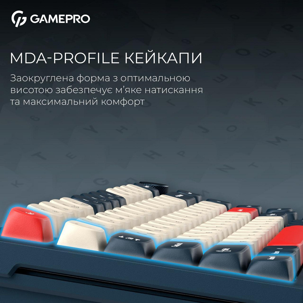 Клавіатура бездротова GamePro Asgard Yord Keychron Super Red Switch Blue (MK266BL) ( 13565 ) Харьков - изображение 15