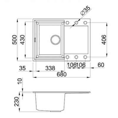 Мийка кухонна Elleci EASY 135 NERO 40 Вінниця